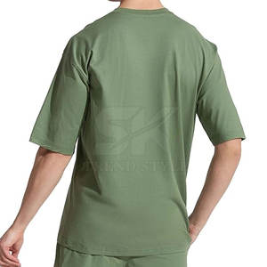 T-shirt uni surdimensionné le plus vendu à bas prix, t-shirt personnalisé avec logo, t-shirt uni surdimensionné pour hommes - Product Image 5