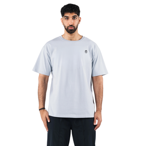 <b>Mens</b> Ice <b>Blue</b> Short Sleeve Shirt Comfortable Premium Cotton Casual Wear Trendy Gym Shirt Stylish Activewear Bulk Wholesale - Product Image 1