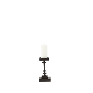 Candelabro Decorativo de Metal para Decoración del Hogar, Portavelas de Pilar Decorativo de la Mejor Calidad, Aluminio Fundido Negro, Hecho a Mano y Personalizado - Product Image 3