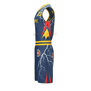 Uniforme de Baloncesto Sublimado Transpirable 100% Poliéster, Personalizado, de Alta Calidad, Ropa Deportiva Unisex para Adultos - Product Image 2