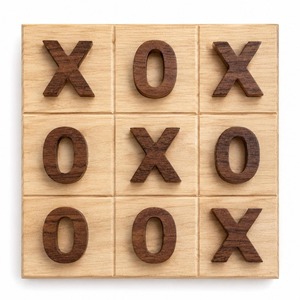 Jeu de Tic Tac Toe en bois naturel pour enfants et adultes de tous âges, meilleur cadeau pour les soirées en famille. - Product Image 2