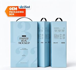 Cajas Rígidas para Vino Personalizadas OEM ODM con Cierre Magnético para Dos Botellas, Empaque de Regalo de Lujo - Product Image 1