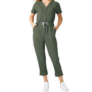 Ensemble de tenues médicales pour femmes, extensible et respirant, style jogger, en Spandex, pour le personnel infirmier et chirurgical en milieu hospitalier, type combinaison - Product Image 1