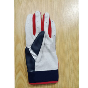 High Quality <b>Baseball</b> Batting Glove Professional Teams Wear Breathable Leather Knit Fabric Pull On Unisex Adult Training Glove - Product Image 2