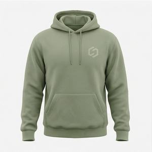 Sweat à capuche brodé avec logo, en molleton de coton de qualité supérieure, teinture unie, coupe oversize, personnalisable avec votre marque et couleur, style streetwear - Product Image 1