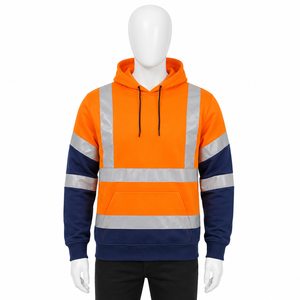 Sweat-shirt de travail haute visibilité réfléchissant pour homme, classe 3 ANSI, fluo néon avec bande réfléchissante - Product Image 1