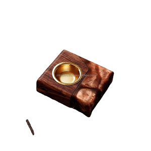 Quemador de resina Mabkhara árabe de lujo hecho a mano, regalo islámico Eid para el hogar, mezquita u oficina, uso de fragancia hecho de madera - Product Image 1