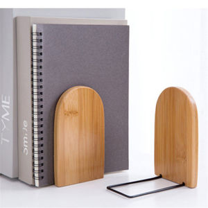 Handcrafted Bamboo <b>Bookends</b> with Natural Finish - Eco-Friendly & Stylish - Product Image 3
