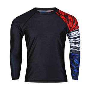 Maillot de compression léger à manches courtes pour MMA, sublimation personnalisée, vente en gros, OEM, maillot de compression pour homme imprimé sur mesure - Product Image 1