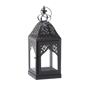 Moroccan Style Iron <b>Lantern</b> with Glass Panels for Home Decoration - Product Image 4