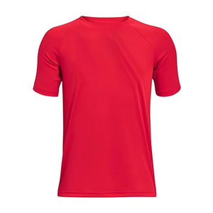 T-shirt décontracté pour homme, bleu uni, à séchage rapide, manches courtes, coupe classique, col rond, en polyester, idéal pour l'été – Vente en gros - Product Image 6