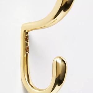 Porte-manteau, porte-chapeau et porte-serviette mural multifonction en métal avec double crochet pour le bureau - Product Image 1