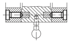 K0336 Ressort à poussoir, force de compression, avec tête, D=M06 L=16, acier à coupe libre, oxydé noir, composant : acier à billes - Product Image 5