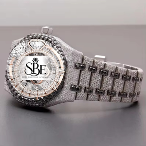 Reloj de Lujo de la Mejor Calidad, de Acero Inoxidable, con Diamantes Moissanite, Movimiento de Cuarzo, Cronógrafo, Resistente al Agua, Regalo para Hombre - Product Image 3