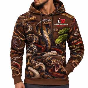 Sudadera con Capucha para Hombre Long Mission Industry, Estilo Casual, para Invierno, Corte Regular, Transpirable, 100% Algodón, Servicio OEM - Product Image 1