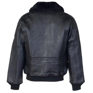 Chaquetas de Cuero Clásicas Casuales con Cuello de Piel para Hombre, Tallas Grandes, Personalizables, de Piel de Vaca, Ecológicas, Impermeables, Reversibles, Listas para Enviar - Product Image 3