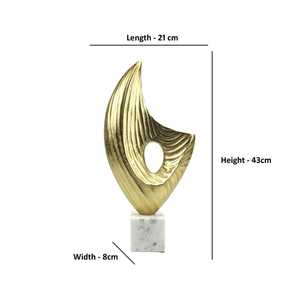 Modern Aluminium Sculpture 43cm H X 8cm W X 21cm L Handmade Art Decor for Living Room/Tabletop Durable & Eco-Friendly - Product Image 2
