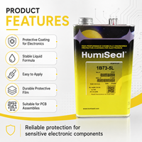 HumiSeal 1B73 Revêtement Conforme en Caoutchouc Synthétique de Silicone 5L, Séchage Rapide, UV Fluorescent Transparent, Origine US, Protection PCB