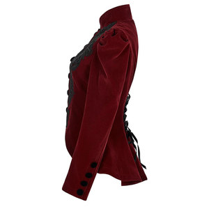 Top Wholesale Women's <b>Gothic</b> Puff Long Sleeved Red Short Coat Party <b>Jacket</b> OEM ODM - Product Image 2