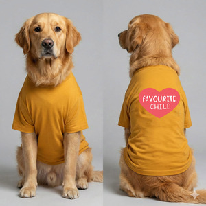 Premium Cotton <b>Dog</b> T <b>Shirt</b> In Yellow Color With Round Neck Design Soft Breathable Comfortable Stylish Pet Wear - Product Image 1