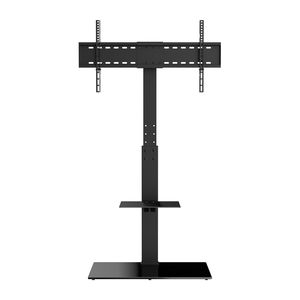Supporto TV Girevole Alto per TV da 32-85 Pollici, Supporto da Pavimento Portatile Regolabile in Altezza con Base in Vetro Temperato per Sala da Pranzo - Product Image 1