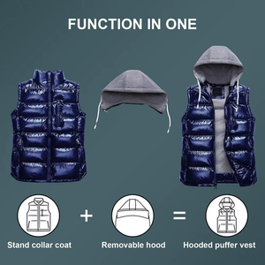 Chaleco para Hombre, Fabricante de Abrigos de Invierno, Chaqueta sin Mangas Acolchada, Ropa de Invierno, Chaleco Personalizado para Hombre - Product Image 5