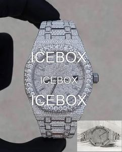 Reloj Automático de Acero Inoxidable con Moissanita y Diamantes, Estilo Hip Hop de Lujo para Hombre, con Resistencia al Agua de 10 Bares - Product Image 1