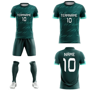 Ensemble d'uniformes de football pour adultes personnalisables de haute qualité, respirant, 100 % polyester, design professionnel, impression de logo, service OEM pour équipes - Product Image 6