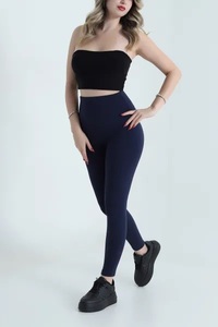 Women's Simple High Waist Flared Leg Solid Spandex/Cotton <b>Seamless</b> <b>Leggings</b> Tummy Control Quick Dry Breathable Outdoor Fitness - Product Image 5