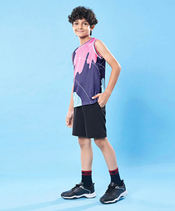 Ensemble Maillot sans Manches et Short de Basketball pour Garçons, Tenue de Sport Personnalisée par Sublimation pour Enfants et Jeunes, Uniforme d'Équipe Unisexe - Product Image 2
