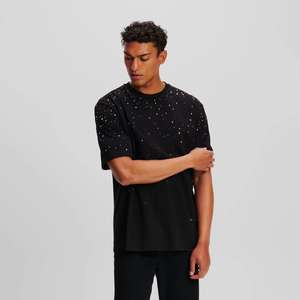 T-shirts en strass personnalisés par un designer professionnel, 100% coton, col rond pour homme, streetwear, t-shirts en strass - Product Image 4