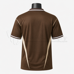 Camiseta de Fútbol Unisex Marrón con Cuello en V, Manga Corta, Absorbe la Humedad, Transpirable, Poliéster, Corte Regular para Adultos, Todas las Temporadas, Personalizable - Product Image 2