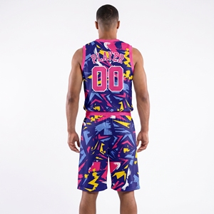 Ensemble de maillot et short de basket-ball réversible avec motif personnalisé - Product Image 6
