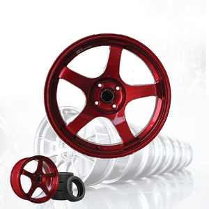 ล้อแม็กซ์อลูมิเนียมอัลลอย 3R สีแดงแคนดี้ JDM ขนาด 15 นิ้ว 4 รู 100 04115-V18 - Product Image 6