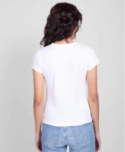 Meilleure vente d'été : T-shirt femme à manches courtes, coupe ajustée, crop top pour adolescentes et femmes, haute qualité, basique mais au look élégant - Product Image 3