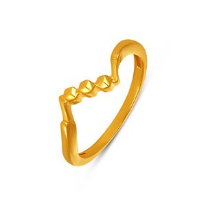 Elegant Heart Design Gold Plated <b>Adjustable</b> <b>Ring</b> for Women Modern Open Band Fashion Jewelry Anniversary Gift Wholesale - Product Image 1
