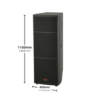 Haut-parleur professionnel pleine gamme double 15 pouces OPRA PR-2500, 3400W, haute puissance, système de sonorisation de scène