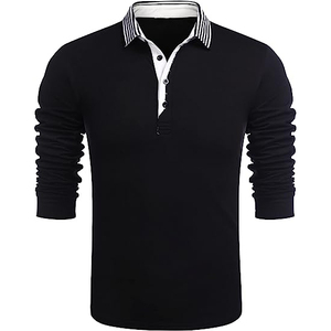 Camiseta Polo para Hombre, Manga Corta, Casual, Corte Ajustado, Diseño Básico a Rayas, Camisetas Polo de Algodón 2025 - Product Image 2