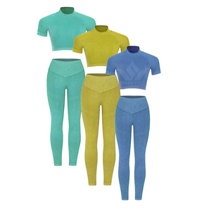 Women's 3 Piece Seamless Yoga Set Sports Bra Contour Leggings Long Sleeve Jacket Workout Activewear - Product Image 5