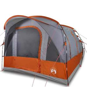 Carpa de Camping Impermeable Gris y Naranja para 3 Personas, Tipo Túnel - Product Image 4