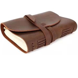 Vintage <b>A5</b> Leather Hardcover Notebook with Sewing Binding Planner <b>Diary</b> Travel Journal Gift Box - Product Image 5