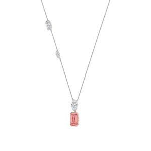 Elegante Colgante de Diamantes Cultivados en Laboratorio en Oro Rosa y Blanco de 18K, Corte Esmeralda de 5.16 CTW, Joyería Fina, Colección de Regalos - Product Image 2