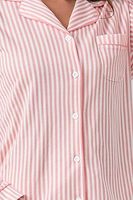 Ensemble de pyjama de luxe élégant pour femme en microfibre de bambou à manches longues avec logo imprimé sur le devant, doux, respirant, pour la détente, deux pièces