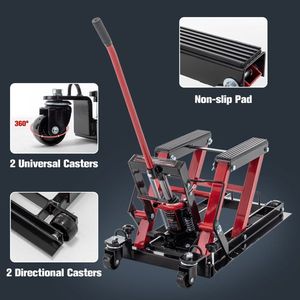 1500 LBS Capacity Hydraulic Motorcycle Lift Jack 4.5\" 15\" Lift Foot Operated ATV Scissor Lift Table Motorcycle Ramps & Stands - Product Image 6