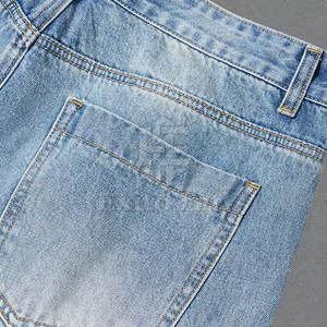 Pantalones vaqueros holgados de marca privada para hombre en venta, pantalones vaqueros de color liso para hombre, pantalones vaqueros con bolsillos personalizados. - Product Image 5