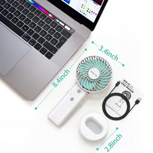 ABC Portable Handheld Fans <b>Battery</b> <b>Operated</b> Rechargeable 5-20 Hours Work Time 3 Levels of Strong Wind with Humidify Function - Product Image 5