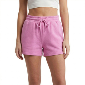 Shorts Casuales de Cintura Elástica de Alta Calidad para Mujer, 100% Algodón, Personalizados OEM, 350GSM, Transpirables, Corte Regular - Product Image 4