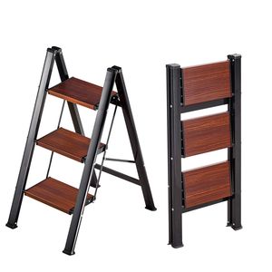 Sgabello Pieghevole a 6 Gradini con Pedale Antiscivolo Largo, Impugnatura Comoda, Leggero in Alluminio, Capacità 330 Libbre - Product Image 1