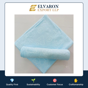 Toalla de Baño Azul Claro para el Hogar, Suave y Absorbente, Rectangular, para Adultos, con Borde Dobby - Product Image 6