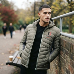 Veste d'hiver matelassée pour homme, coupe-vent, imperméable, légère, chaude, style streetwear, effet brillant - Product Image 4